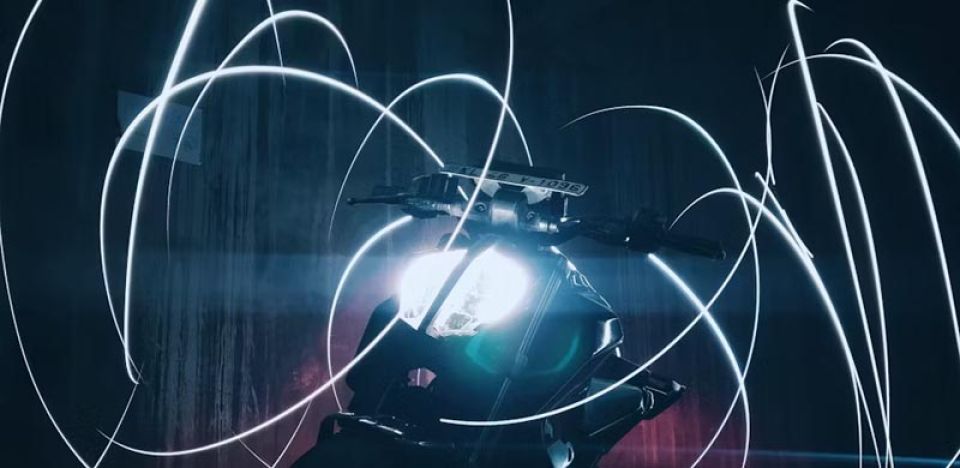 Motorcycle image with current graphic